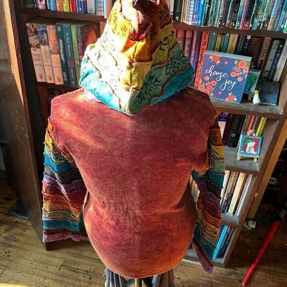 Greater Good Network rainbow vintage Y2K boho hippy jacket - Picture 2 of 4